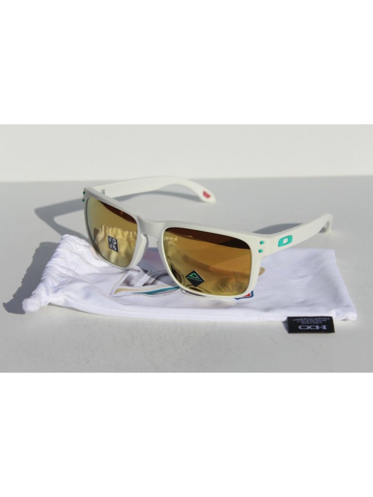 Oakley Holbrook Polarized Sunglasses Matte White/Prizm 24k Miami Super Bowl Liv — image 7 of 8